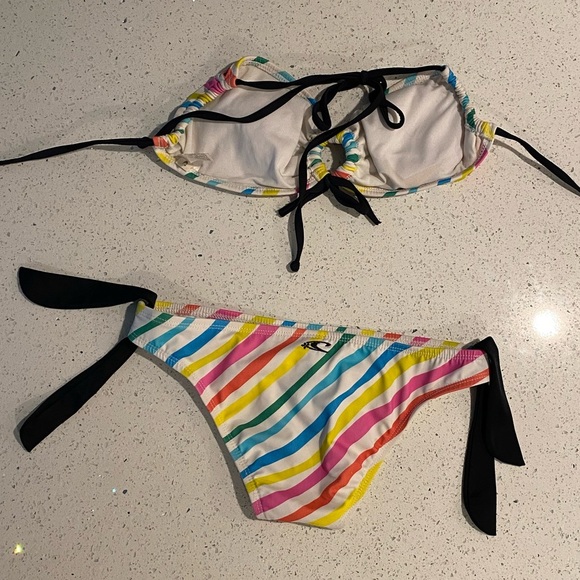 Colorful Striped Bikini Swim Set - Picture 2 of 3
